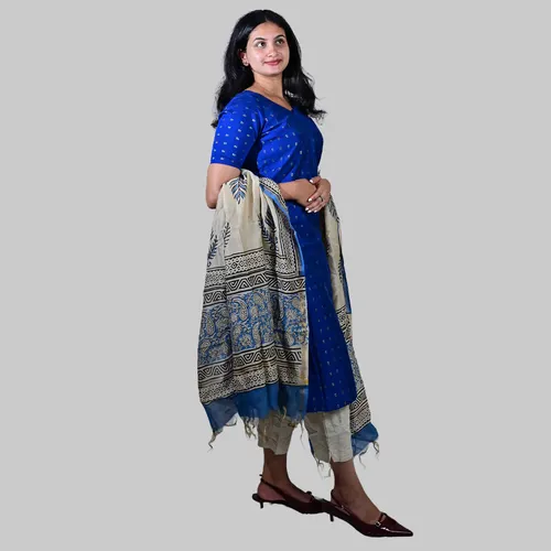 Rayal blue kurti set